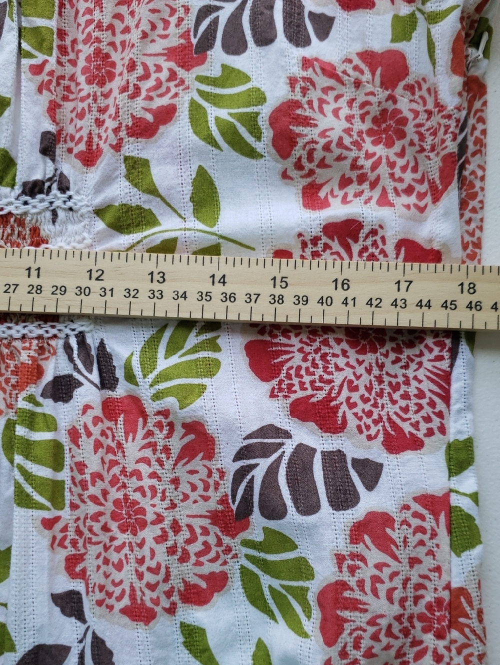 Boden Breezy Beach Cotton Floral Mini Dress 12L White Green Orange Lightweight - Picture 12 of 16